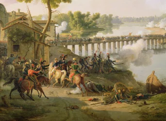 Bitwa pod Lodi, 10 maja 1796, detal z Napoleonem (1769-1821) i jego sztabem, ok. 1804